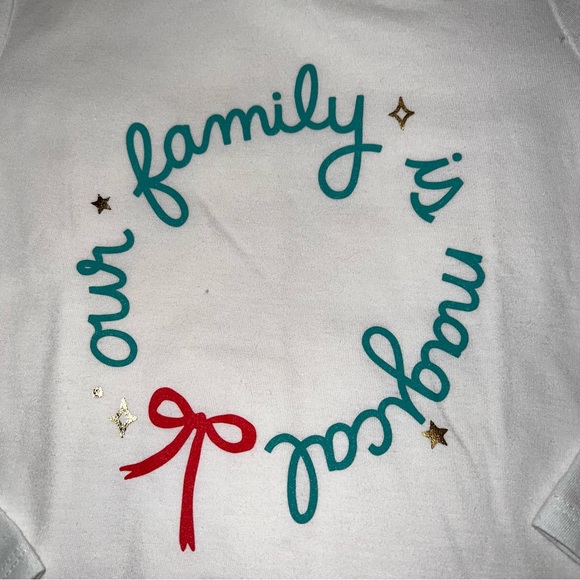 🌼 🎄Cat & Jack Shirt Toddler Girls Size 4T 5T New NWOT Christmas Shirt Family - Picture 10 of 16